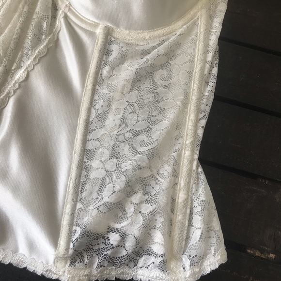 Carnival Lace Full Coverage Torsolette Strapless Bustier Underwire Size 42D - Picture 5 of 16